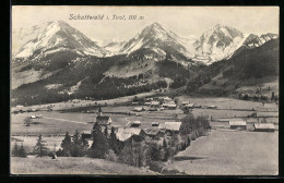AK Schattwald, Ortsansicht Mit Den Alpen Im Hintergrund  - Other & Unclassified