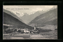 AK Mieders Im Stubaital, Ortsansicht Gegen Die Gletscher  - Other & Unclassified