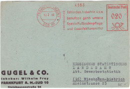 Germany Meter-stamp Red. 1949  Medicine Disinfectant - Apotheek