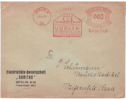 Germany Meter-stamp 1934  UNDALA KURZWELLEN  SANITAS Kurzwellen (Short Waves), - Pharmacy