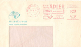 Germany Meter-stamp Red. Käse Creme ÄDLER. Window Cover.1961. Wangen #45 - Geneeskunde