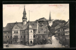 AK Blankenburg Am Harz, Rathaus Und Schloss  - Blankenburg