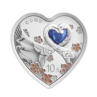 2024 China 10Yuan Coins  Auspicious Culture Heart To Heart Affinity Silver Coin 30g - Tchad