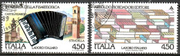 Italien 1989, MiNr. 2097 - 2098; Italienische Technologie Im Ausland, Alb. 05 - 1981-90: Gebraucht