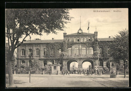 AK Wilhelmshaven, Werfttor Und Litfasssäule  - Wilhelmshaven