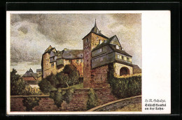 Künstler-AK Hans Rudolf Schulze: Schloss Runkel An Der Lahn  - Schulze, Hans Rudolf