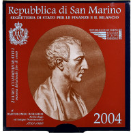 Saint Marin , 2 Euro, Bartolomeo Borghesi, Coin Card.FDC, 2004, Rome - San Marino