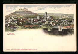 Lithographie Coburg, Gesamtansicht Mit Schloss  - Coburg