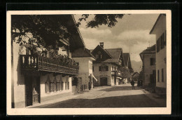 AK Lenggries, Blick In Die Hauptstrasse  - Lenggries