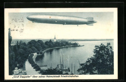 AK Friedrichshafen, Luftschiff LZ127 Graf Zeppelin über Seiner Heimatstadt  - Luchtschepen