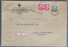 Deutsches Reich 523, 519 Auf Brief Deutsche Dienstpost Böhmen Mähren #KT614 - Other & Unclassified