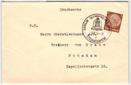 Deutsches Reich 513 Auf Brief Olympiade #KT603 - Autres & Non Classés