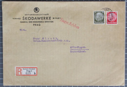 Deutsches Reich 523, 519 Auf Brief Deutsche Dienstpost Böhmen Mähren #KT615 - Sonstige & Ohne Zuordnung