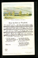 Lied-AK Anton Günther Nr. 24: Keilberg, Ortspartie Mit Sonnenwirbel, Grüss Dich Gott Mei Arzgeberch  - Autres & Non Classés