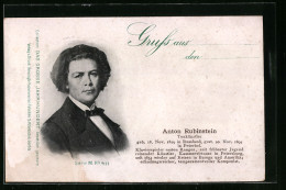 AK Anton Rubinstein, Tonkünstler, 1829-1894  - Artistes