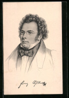 AK Franz Peter Schubert, Komponist, 1797-1828  - Artistas