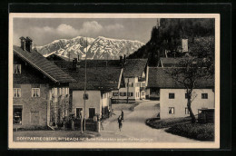 AK Oberflintsbach, Strassenpartie Mit Ruine Falkenstein  - Other & Unclassified