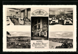 AK Boppard / Rhein, Hotel Deutsches Haus, Oberstrasse 85, Ortsansicht Aus Der Vogelschau  - Boppard