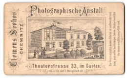 Fotografie Clemens Seeber, Chemnitz, Theaterstr. 33, Ansicht Chemnitz, Blick Auf Das Atelier Mit Werbeaufschrift  - Orte