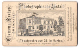 Fotografie Clemens Seeber, Chemnitz, Theaterstr. 33, Ansicht Chemnitz, Atelier Des Fotografen Mit Werbeaufschrift  - Lieux