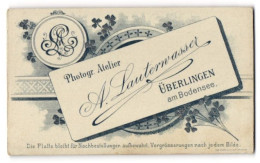 Fotografie A. Lauterwasser, Überlingen A. B., Monogramm Des Fotografen Und Anschrift Wie Visitenkarte  - Anonymous Persons