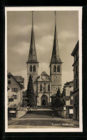 AK Luzern, Blick Auf Die Hofkirche  - Lucerne