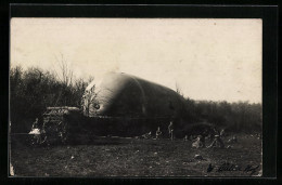 Foto-AK Deutscher Ballon Am Boden  - Montgolfières