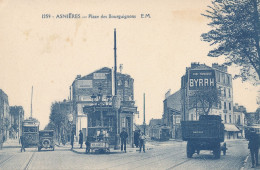 Asnières (92 Hauts De Seine) Place Des Bourguignons - Les 3 Tramways - édit. EM N° 1259 - Asnieres Sur Seine