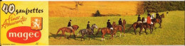 Chromos Image - Gaufrettes Magec BESANCON - Scène équitation - Cheval - Format Panoramique - Autres & Non Classés