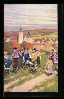Künstler-AK Kleine Soldaten Spielen Auf Einer Wiese  - War 1914-18