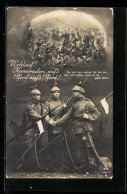 AK Kavalleriesoldaten In Uniform Mit Lanzen Und Beim Sturmangriff  - War 1914-18