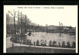 AK Siedlec, Der Teich Im Garten  - Polonia