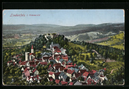 AK Lindenfels I. Odenwald, Ortsansicht Aus Der Vogelschau Mit Schloss Und Kirche  - Odenwald