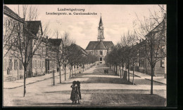 AK Ludwigsburg, Leonbergerstrasse Mit Garnisonskirche  - Ludwigsburg