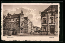 AK Bünde I. W., Eschstrasse Mit Gasthaus Aug. Meyer  - Bünde