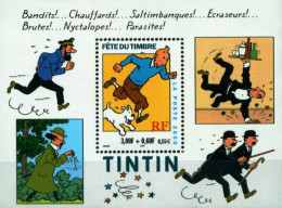 FRANCE 2000 ADVENTURES OF TINTIN MINIATURE SHEET MS MNH - Bandes Dessinées