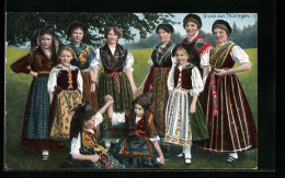AK Thüringen, Mädchen In Thüringischer Tracht  - Costumes