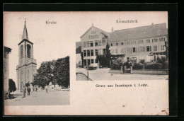 CPA Insmingen I. Lothr., Kronenfabrik, L'Église  - Sonstige & Ohne Zuordnung