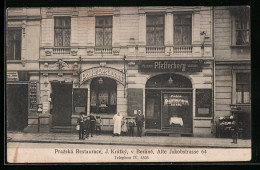 AK Berlin, Prager Restaurant J. Kratky, Alte Jakobstrasse 64  - Mitte