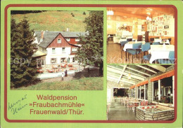 72329440 Frauenwald Thueringen Waldpension Fraubachmuehle Gaststube Veranda Frau - Other & Unclassified
