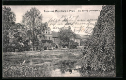 AK Meyenburg I. Prign., Das Schloss Vorderseite  - Meyenburg