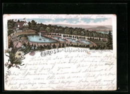 Lithographie Budenheim, Gasthaus Uhlerborn Am Leniaberg  - Other & Unclassified