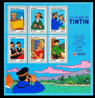 FRANCE 2007 ADVENTURES OF TINTIN COMICS RED CROSS MINIATURE SHEET MS MNH - Comics