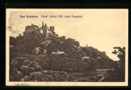 Künstler-AK Bad Bentheim, Fürstliches Schloss 1625, Im Hintergrund Windmühle  - Bentheim