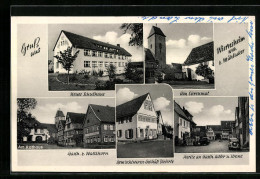 AK Wiernsheim /Wttb., Gasthaus Zum Waldhorn, Gemischtwaren-Geschäft Dieterle, Gasthaus Adler Und Krone  - Other & Unclassified