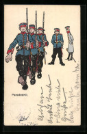 AK Soldaten In Uniform Beim Paradedrill, 1. Weltkrieg  - War 1914-18