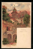 Künstler-AK P. Schmohl: Nürnberg, Eingang Zur Burg  - Schmohl, P.