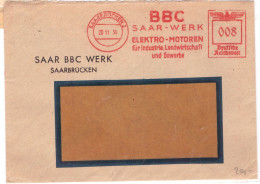 Germany 1936. BBC Saar-werk. ELECTRO-MOTOREN. Red Slogan Cancel. - Other & Unclassified