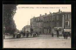 CPA Lavelanet, Place De La Revolution Et Avenue De La Gare  - Lavelanet