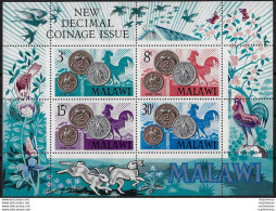 1971 Malawi Decimal Coinage Mini-sheet 4v. MNH SG. N. MS 374 - Altri & Non Classificati